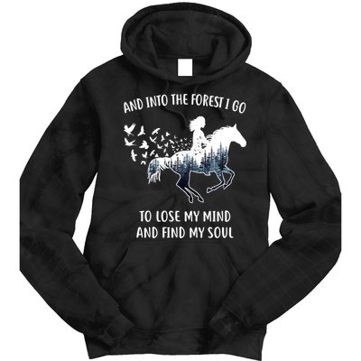 Horse Shirts For Women: Into The Forest I Go Horse Riding TShirt Tie Dye Hoodie