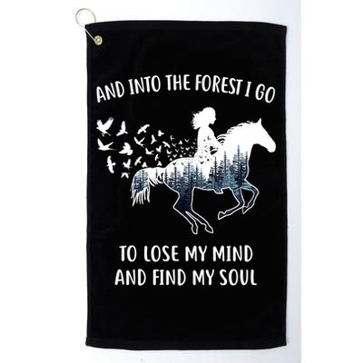 Horse Shirts For Women: Into The Forest I Go Horse Riding TShirt Golf Towel