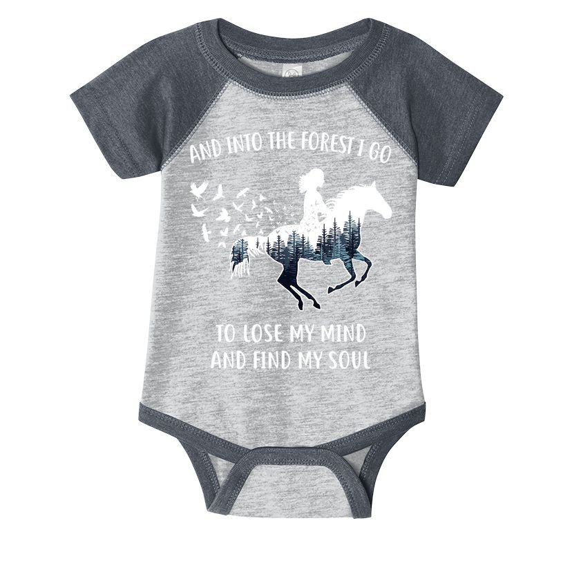 Horse Shirts For Women: Into The Forest I Go Horse Riding TShirt Infant Baby Jersey Bodysuit