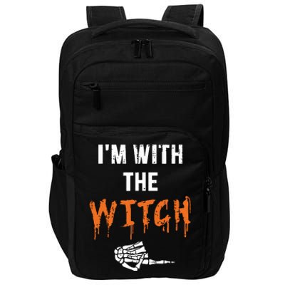 Halloween Shirt For Husbands I'm With The Witch She Be Crazy Impact Tech Backpack