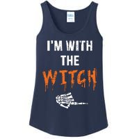 Halloween Shirt For Husbands I'm With The Witch She Be Crazy Ladies Essential Tank