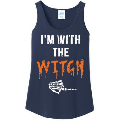 Halloween Shirt For Husbands I'm With The Witch She Be Crazy Ladies Essential Tank