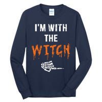 Halloween Shirt For Husbands I'm With The Witch She Be Crazy Tall Long Sleeve T-Shirt