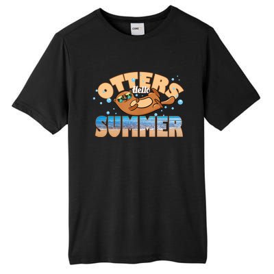 Hello Summer Funny Sea Otter Lover Gift Tall Fusion ChromaSoft Performance T-Shirt