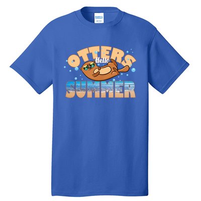 Hello Summer Funny Sea Otter Lover Gift Tall T-Shirt