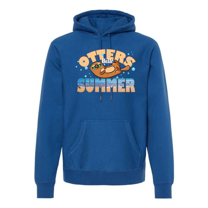 Hello Summer Funny Sea Otter Lover Gift Premium Hoodie