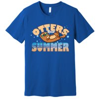 Hello Summer Funny Sea Otter Lover Gift Premium T-Shirt