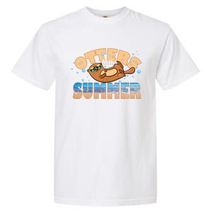 Hello Summer Funny Sea Otter Lover Gift Garment-Dyed Heavyweight T-Shirt