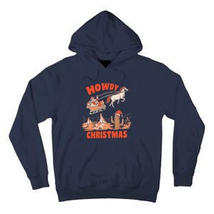 Howdy Santa Funny Christmas Xmas Western Cowboy Tall Hoodie