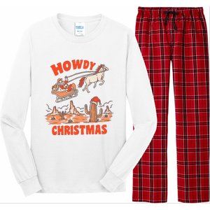 Howdy Santa Funny Christmas Xmas Western Cowboy Long Sleeve Pajama Set