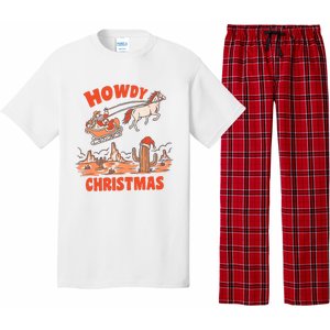 Howdy Santa Funny Christmas Xmas Western Cowboy Pajama Set