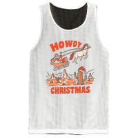 Howdy Santa Funny Christmas Xmas Western Cowboy Mesh Reversible Basketball Jersey Tank