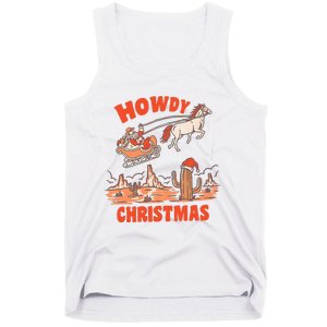 Howdy Santa Funny Christmas Xmas Western Cowboy Tank Top