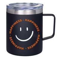 Happiness Smiley Face Be Happy Inspirational 12oz Stainless Steel Coffee Mug
