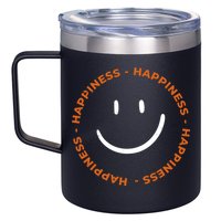 Happiness Smiley Face Be Happy Inspirational 12oz Stainless Steel Coffee Mug