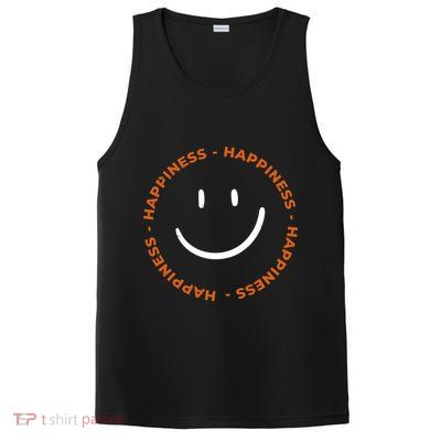 Happiness Smiley Face Be Happy Inspirational PosiCharge Competitor Tank