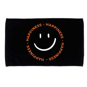 Happiness Smiley Face Be Happy Inspirational Microfiber Hand Towel