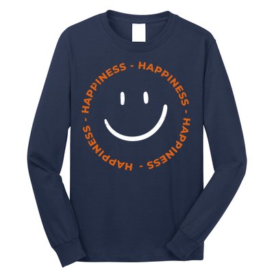 Happiness Smiley Face Be Happy Inspirational Long Sleeve Shirt