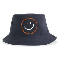 Happiness Smiley Face Be Happy Inspirational Sustainable Bucket Hat