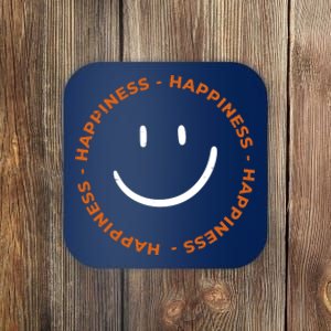 Happiness Smiley Face Be Happy Inspirational Coaster