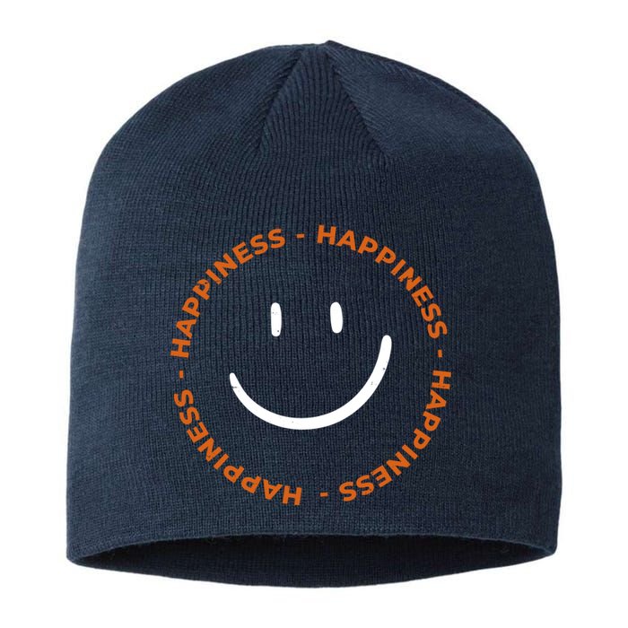 Happiness Smiley Face Be Happy Inspirational Sustainable Beanie