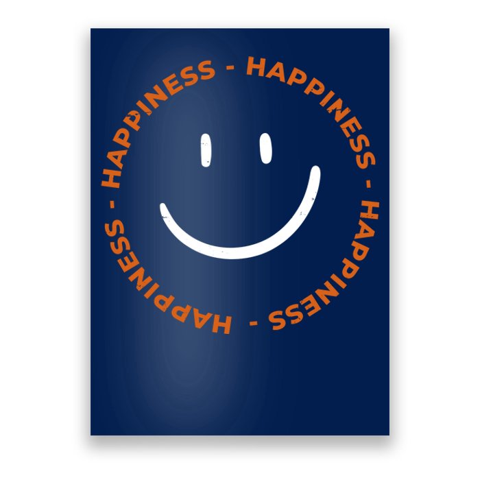 Happiness Smiley Face Be Happy Inspirational Poster