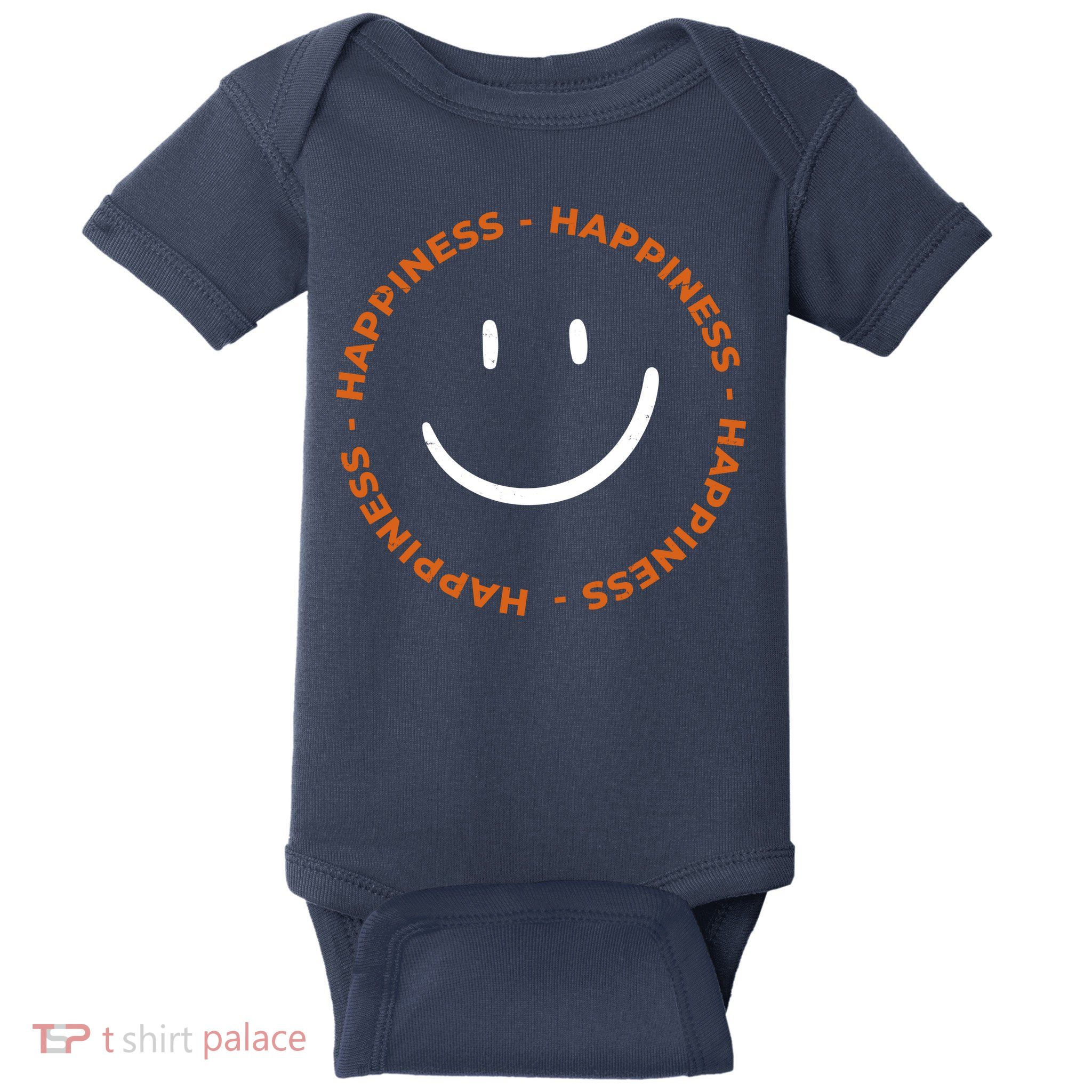 Happiness Smiley Face Be Happy Inspirational Baby Bodysuit
