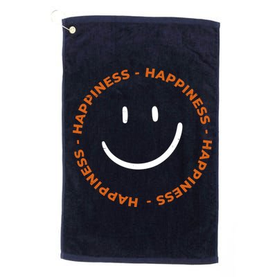 Happiness Smiley Face Be Happy Inspirational Golf Towel
