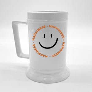 Happiness Smiley Face Be Happy Inspirational Beer Stein