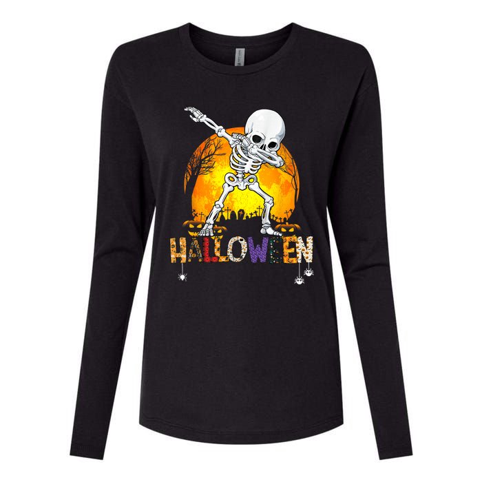 Halloween Shirts For Dabbing Skeleton Costume Womens Cotton Relaxed Long Sleeve T-Shirt