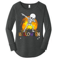 Halloween Shirts For Dabbing Skeleton Costume Women's Perfect Tri Tunic Long Sleeve Shirt