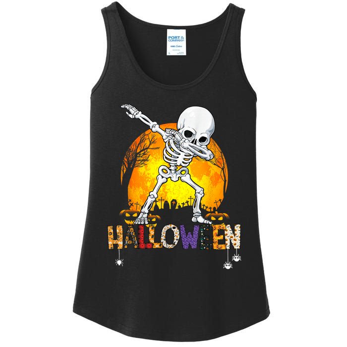 Halloween Shirts For Dabbing Skeleton Costume Ladies Essential Tank