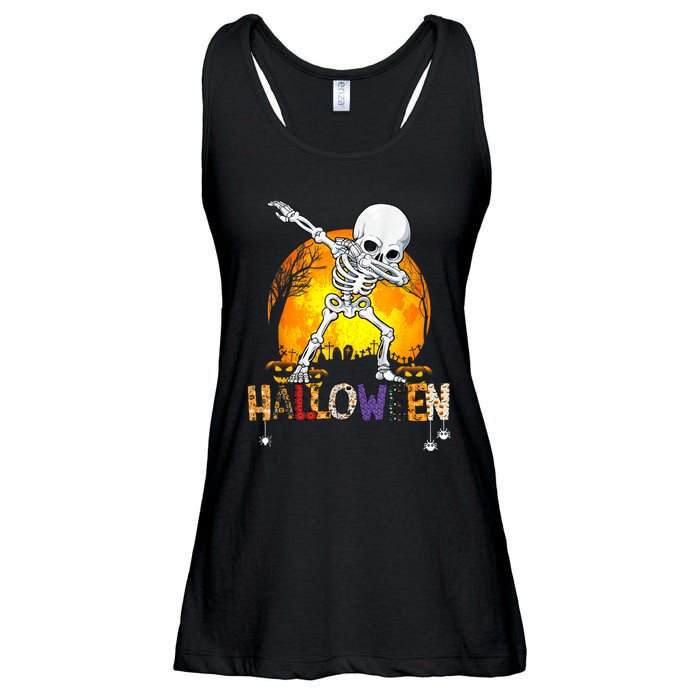 Halloween Shirts For Dabbing Skeleton Costume Ladies Essential Flowy Tank