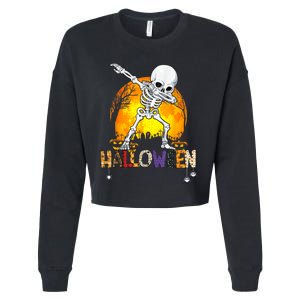 Halloween Shirts For Dabbing Skeleton Costume Cropped Pullover Crew