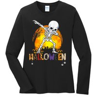 Halloween Shirts For Dabbing Skeleton Costume Ladies Long Sleeve Shirt