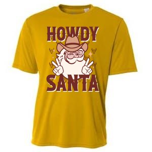 Howdy Santa Funny Christmas Holiday Cooling Performance Crew T-Shirt