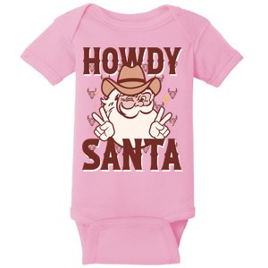 Howdy Santa Funny Christmas Holiday Baby Bodysuit