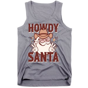 Howdy Santa Funny Christmas Holiday Tank Top