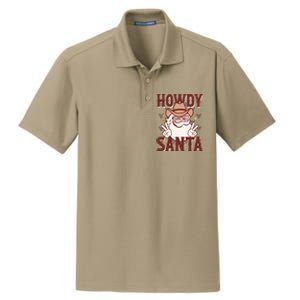 Howdy Santa Funny Christmas Holiday Dry Zone Grid Polo