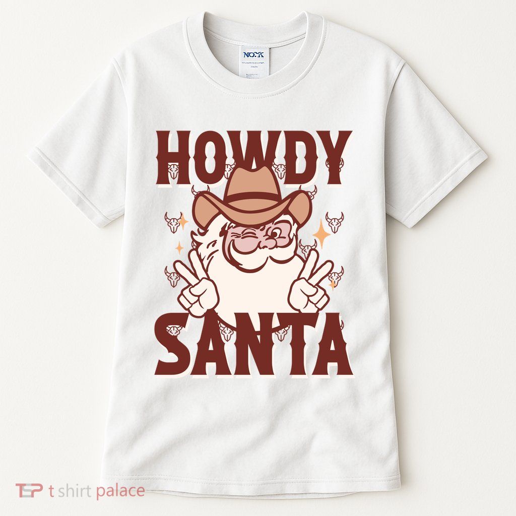 Howdy Santa Funny Christmas Holiday Tall T-Shirt