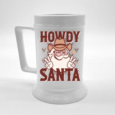 Howdy Santa Funny Christmas Holiday Beer Stein