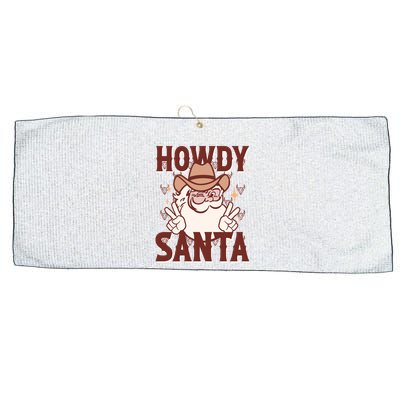 Howdy Santa Funny Christmas Holiday Large Microfiber Waffle Golf Towel