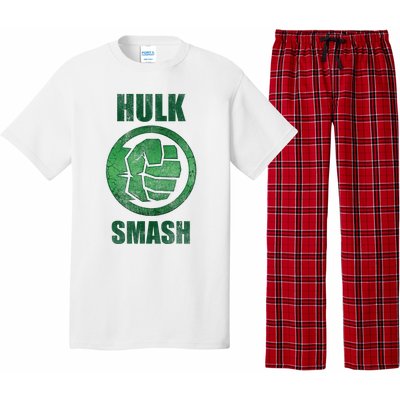 H.U.L.K Smash Fist Circle Logo Green Stone Poster Pajama Set