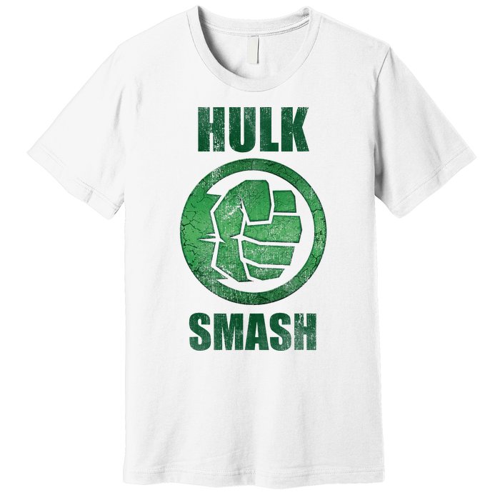 H.U.L.K Smash Fist Circle Logo Green Stone Poster Premium T-Shirt