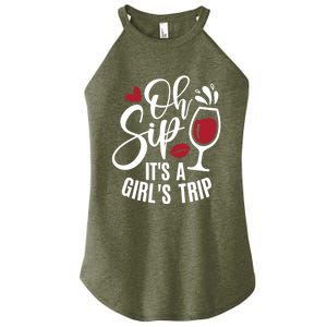 Hello Summer Family Vacation Oh Sip Its A Trip Gift Women's Perfect Tri Rocker Tank