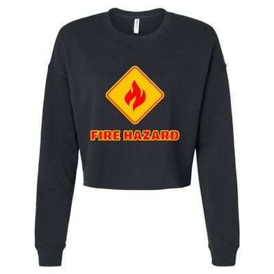 Hot Sexy Fireman Firefighter Pyro Fireworks Technician Cropped Pullover Crew