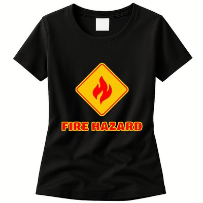 Hot Sexy Fireman Firefighter Pyro Fireworks Technician Womens T-Shirt