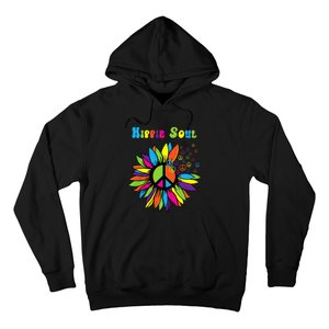 Hippie Soul Funny Peace Sign Daisy Flower Hippies Art Lovers Hoodie