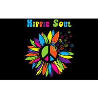 Hippie Soul Funny Peace Sign Daisy Flower Hippies Art Lovers Bumper Sticker