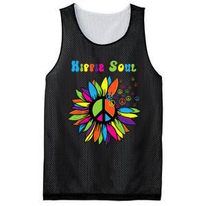 Hippie Soul Funny Peace Sign Daisy Flower Hippies Art Lovers Mesh Reversible Basketball Jersey Tank